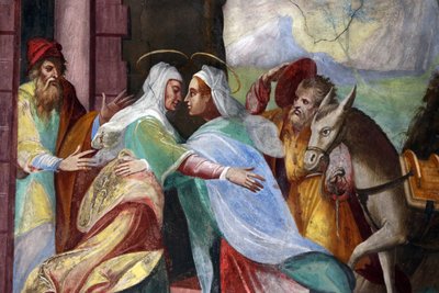 Iglesia de peregrinación Madonna del Sasso. La Visitación es la visita de María a Isabel según el Evangelio de Lucas de Unbekannt
