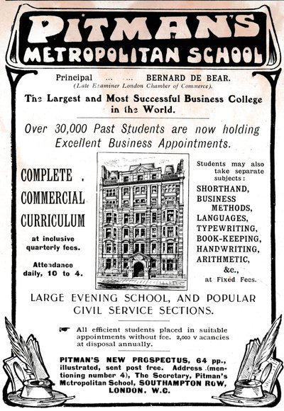 Escuela Metropolitana de Pitman, 1906 de Unbekannt