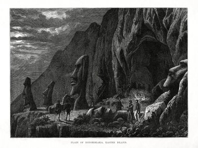 Llanura de Ronororaka, Isla de Pascua, 1877 de Unbekannt