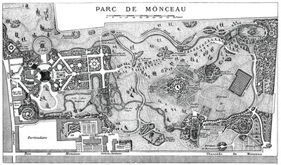 Plano del Parque Monceau, París, 1778, 1885 de Unbekannt