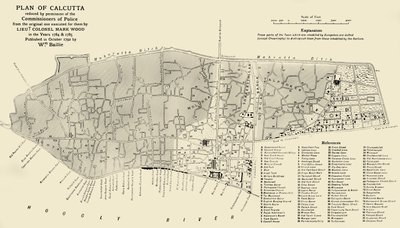 Plano de Calcuta, 1925 de Unbekannt