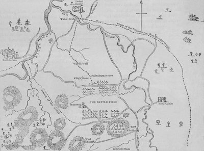 Plano del Campo de Flodden, 9 de septiembre de 1513, c. 1880 de Unbekannt