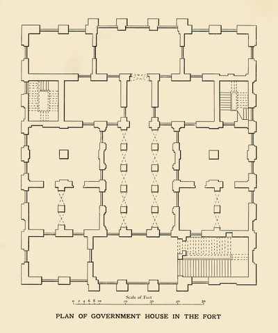 Plano de la Casa de Gobierno en el Fuerte, 1925 de Unbekannt