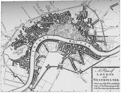 Plano de Londres y Westminster, 1749 1903 de Unbekannt