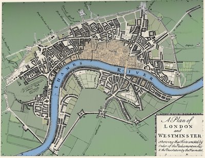 Plano de Londres y Westminster de Unbekannt