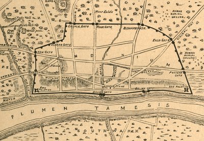 Plano de la Londres romana de Unbekannt