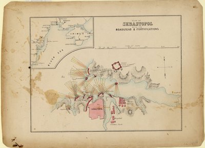 Plano de Sebastopol con su rada y fortificaciones de Unbekannt