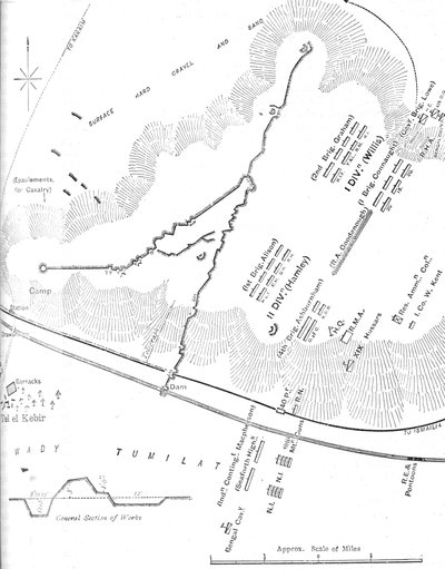 Plano de la Batalla de Tel-El-Kebir, 13 de septiembre de 1882, c1882 de Unbekannt
