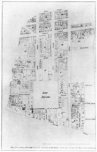 Plano de la finca del Duque de Portland, Soho Square, Londres de Unbekannt