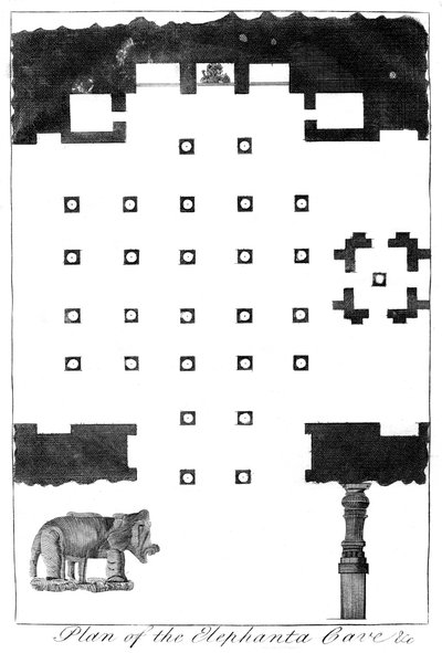 Plano de las Cuevas de Elefanta, India, 1799 de Unbekannt