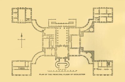 Plano del piso principal de Kedleston, 1925 de Unbekannt