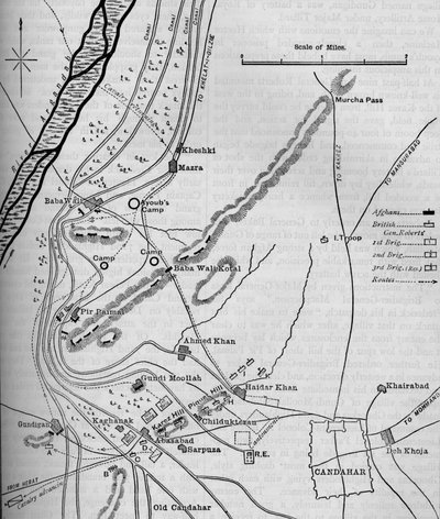 Planes de la Batalla de Candahar, 1 de septiembre de 1880, c1880 de Unbekannt