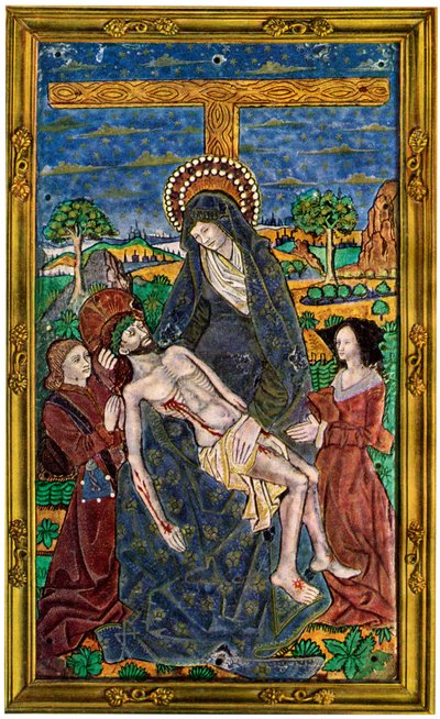 Placa, esmalte sobre cobre, siglo XV, 1931 de Unbekannt