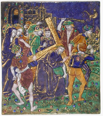 Placa con Cristo llevando la cruz, francesa, siglo XVI de Unbekannt