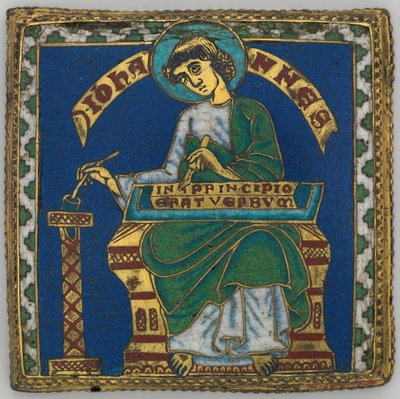 Placa con San Juan Evangelista, alemán de Unbekannt