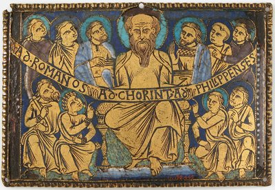 Placa con San Pablo y Sus Discípulos, Británica, ca. 1160-80 de Unbekannt