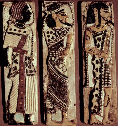Placas de una puerta en el Palacio de Ramsés III, Medinet Habu, Tebas, Egipto, Nuevo Reino, 20ª Dinastía, c.1187-56 a.C. de Unbekannt