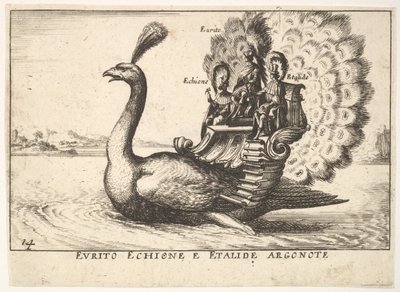 Placa 14: Los argonautas Eurytus, Echion y Aethalides, 1664 de Unbekannt