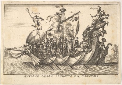 Placa 2: El Argonauta Anfión conducido por Mercurio, 1664 de Unbekannt