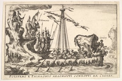 Placa 8: Polifemo y Palemonius conducidos por Ceres, 1664 de Unbekannt