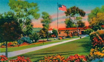 Plaza donde se izó la primera bandera estadounidense en California en 1846. San Diego, California, c194 de Unbekannt