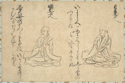 Inmortales poéticos del clero budista Shakkyo Kasen Emaki, 1300s-1400s de Unbekannt