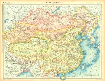 Mapa político de China de Unbekannt