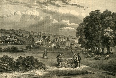 Calle del Estanque, Hampstead, en 1750, c. 1876 de Unbekannt