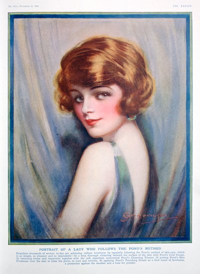 Anuncio de Ponds Cream, 1928 de Unbekannt