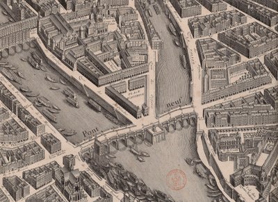 Pont Neuf. Plan de París, llamado Turgot, 1739 de Unbekannt