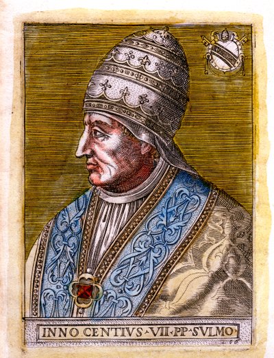 Papa Inocencio VII c. 1336-1406, siglo XIX de Unbekannt