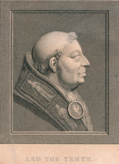 Papa León X 1475-1521, nacido Giovanni di Lorenzo de Medici, c. 1830 de Unbekannt