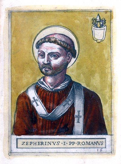 Papa Zeferino I de Unbekannt