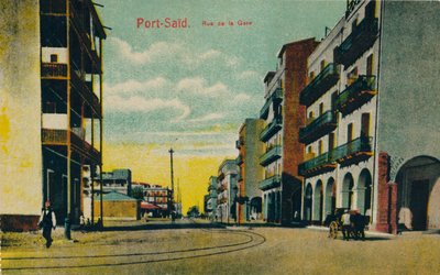 Port-Said. Rue de la Gare, c1900 de Unbekannt