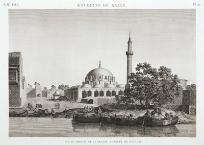 Puerto y Gran Mezquita de Boulaq, El Cairo, Egipto, c.1798 de Unbekannt