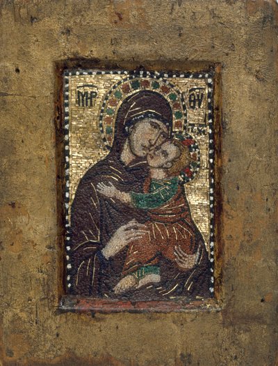Icono portátil con la Virgen Eleousa, bizantino, principios de 1300 de Unbekannt