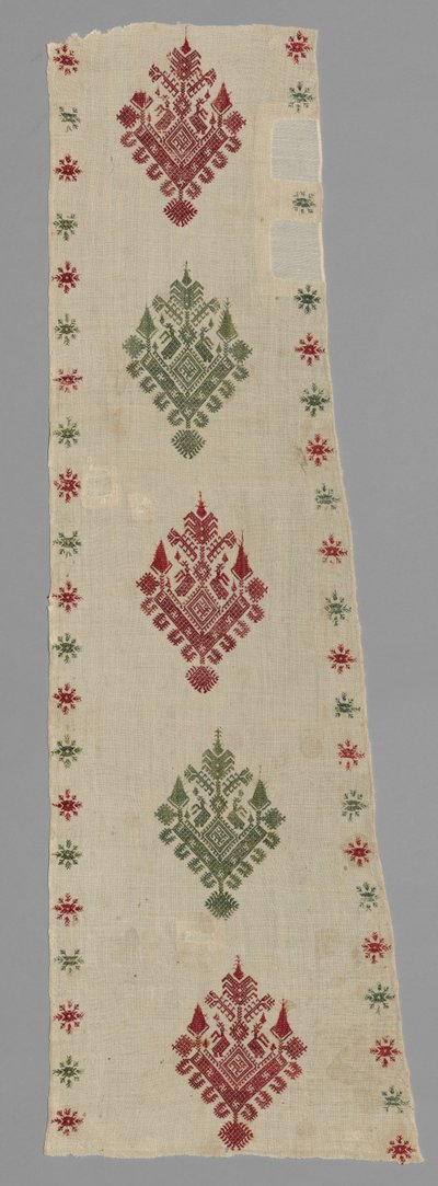 Porción de una tienda de cama, 1600s - 1700s de Unbekannt