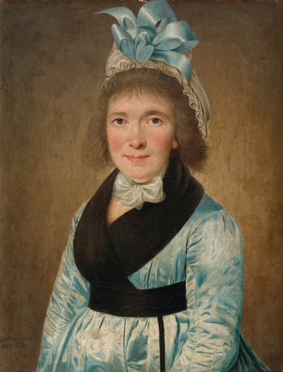 Retrato de una mujer con vestido azul, 1799 de Unbekannt