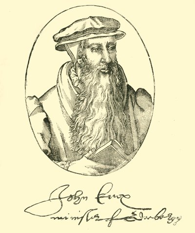 Retrato y autógrafo de John Knox, c1550-1560, 1890 de Unbekannt