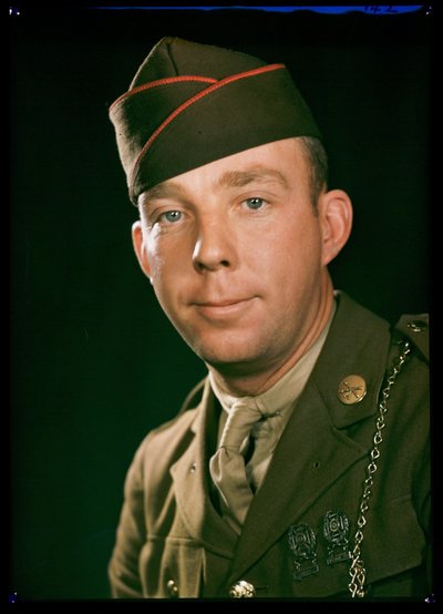 Retrato del Sargento Everitt del ejército de los Estados Unidos, hacia 1944 de Unbekannt