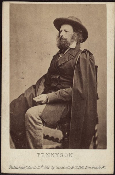 Retrato de Alfred, Lord Tennyson 1809-1892, 1861 de Unbekannt