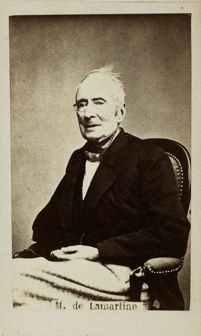 Retrato de Alphonse de Lamartine 1790-1869, 1860s de Unbekannt