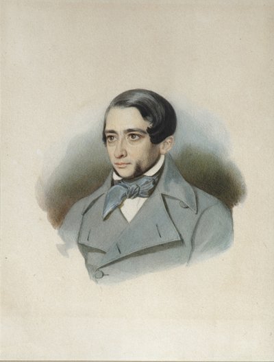 Retrato de Andrey Alexandrovich Krayevsky 1810-1889, principios de 1840 de Unbekannt
