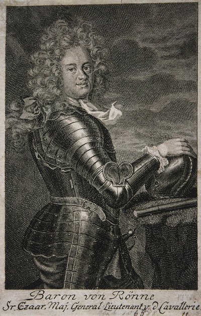 Retrato del Barón Carl Ewald von Roenne 1663-1716 de Unbekannt