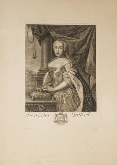 Retrato de Benigna Gottlieb von Biron 1703-1782, Duquesa de Courland de Unbekannt