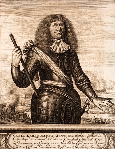Retrato de Carl von Rabenhaupt 1602-1675 De: Schauplatz des Krieges, 1675 de Unbekannt