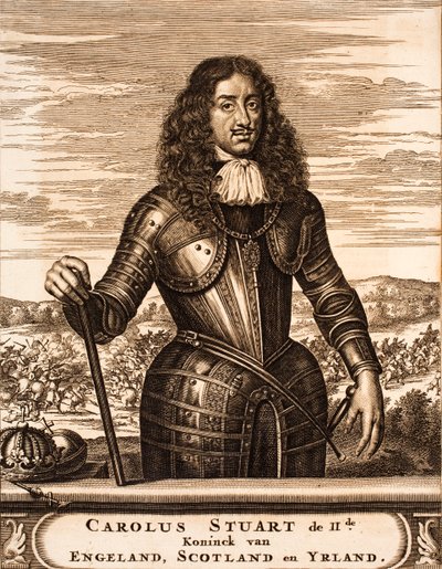 Retrato de Carlos II de Inglaterra 1630-1685 De: Schauplatz des Krieges, 1675 de Unbekannt