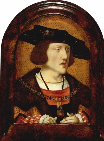 Retrato de Carlos V de España 1500-1558, c. 1520 de Unbekannt