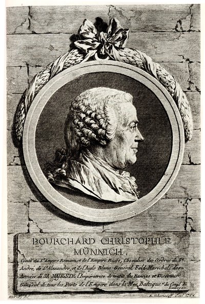 Retrato del Conde Burkhard Christoph von Münnich 1683-1767 de Unbekannt