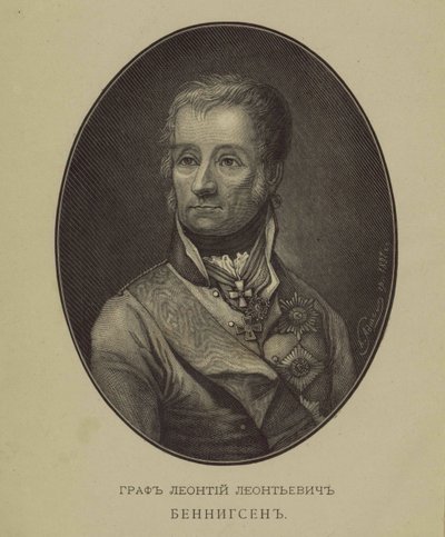 Retrato del Conde Levin Leonty August Theophil von Bennigsen, 1745-1826 de Unbekannt